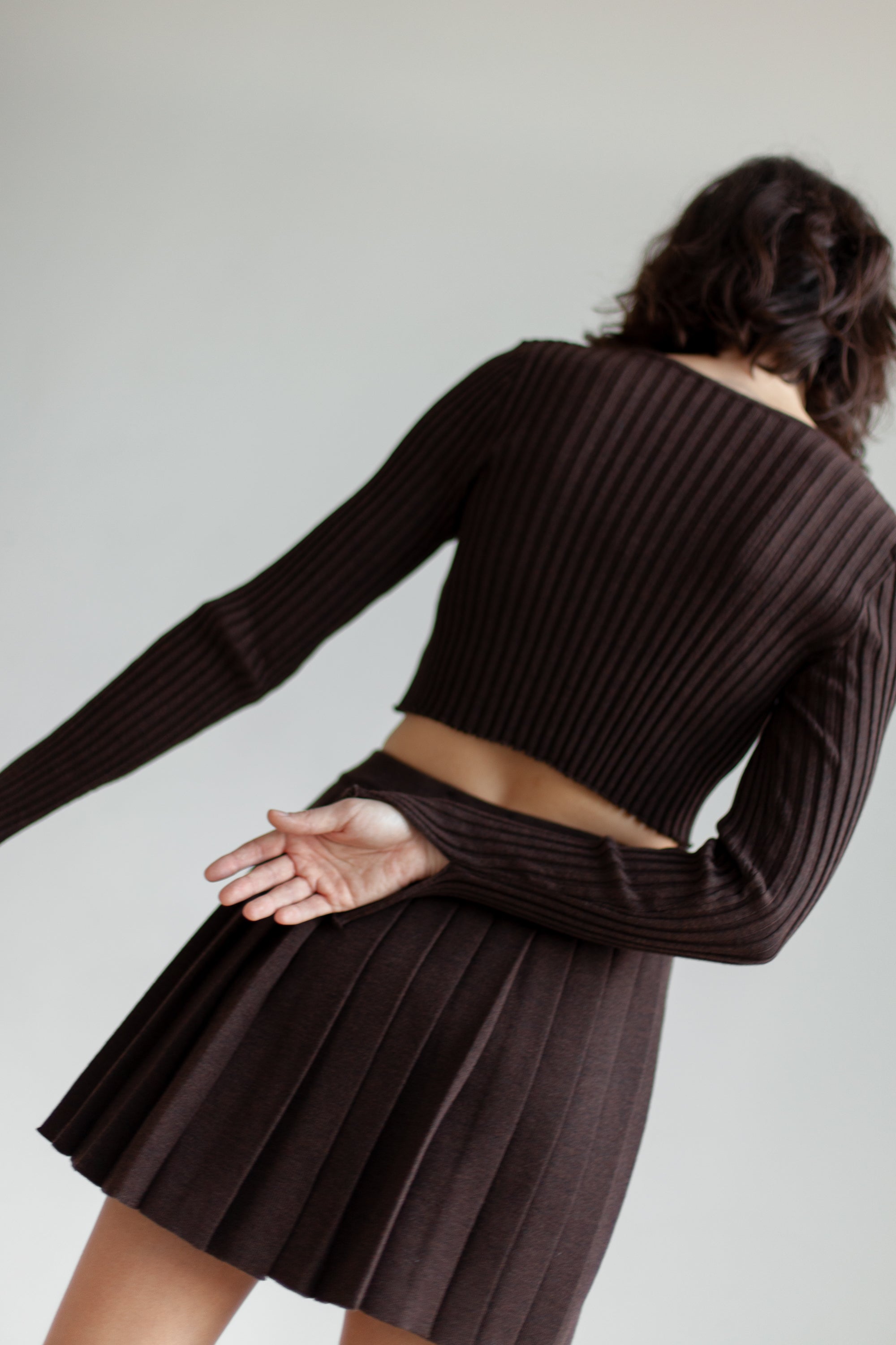 Brera 100% Merino Crop Top Chocolate *LIMITED EDITION*