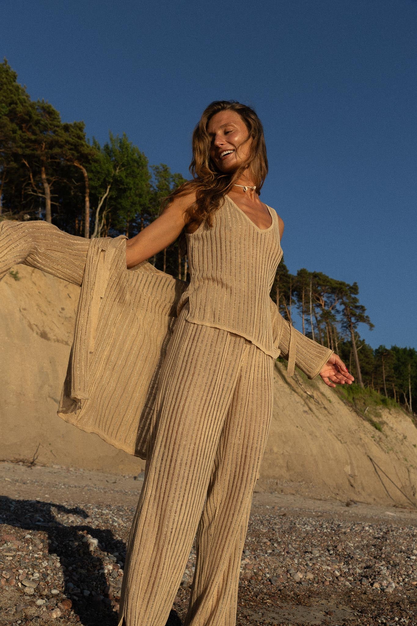 Sole 100% Linen Cardigan Sand