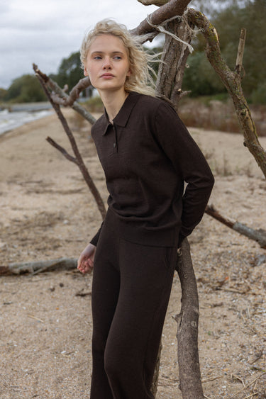 Galante 100% Meriino Polo Topp Šokolaad