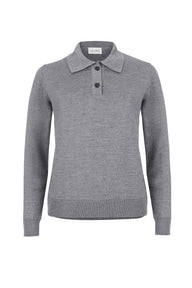 Galante 100% Meriino Polo Topp Helehall