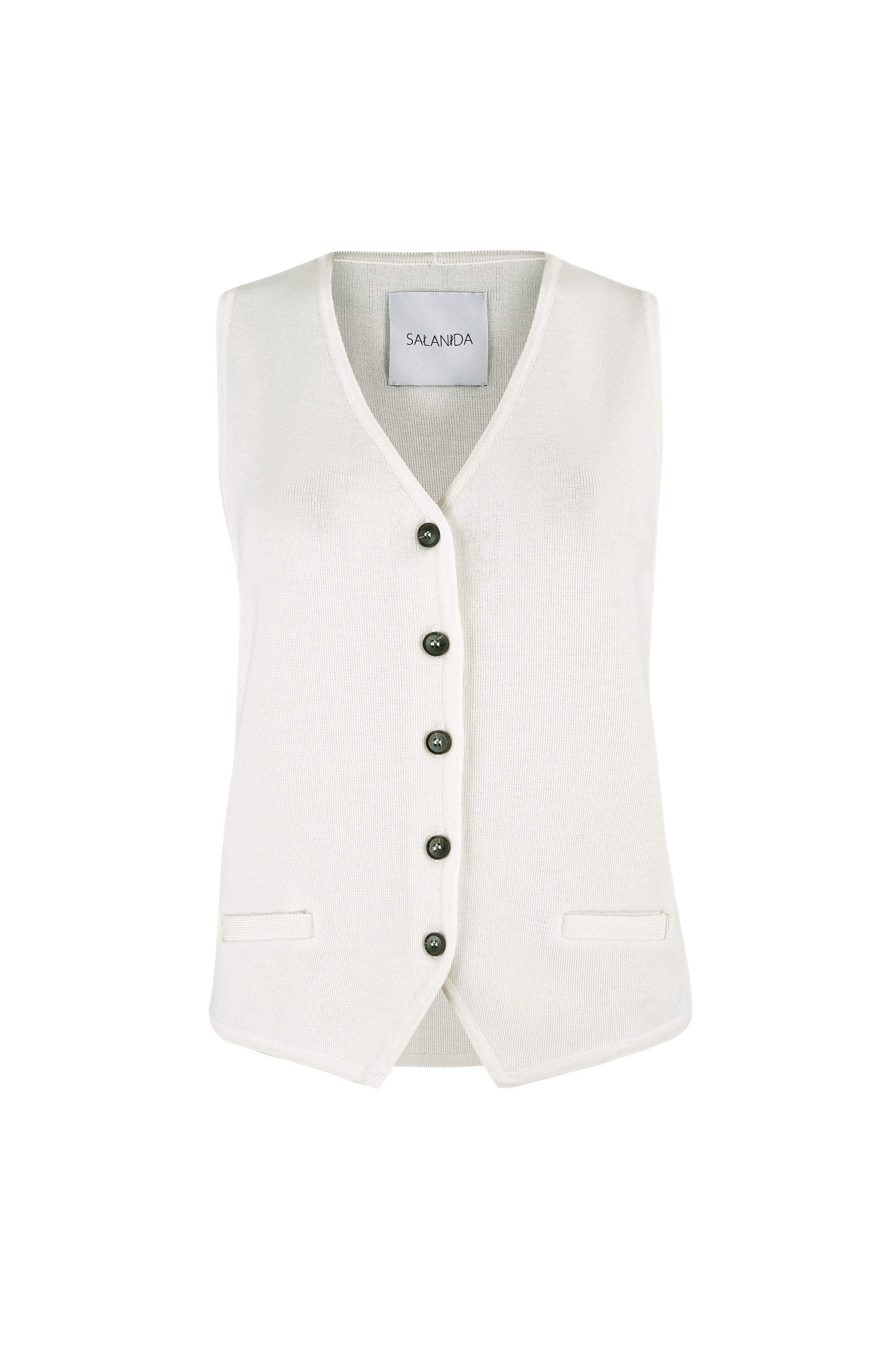 Galante Knitted 100% Merino Waistcoat White *Limited Edition*