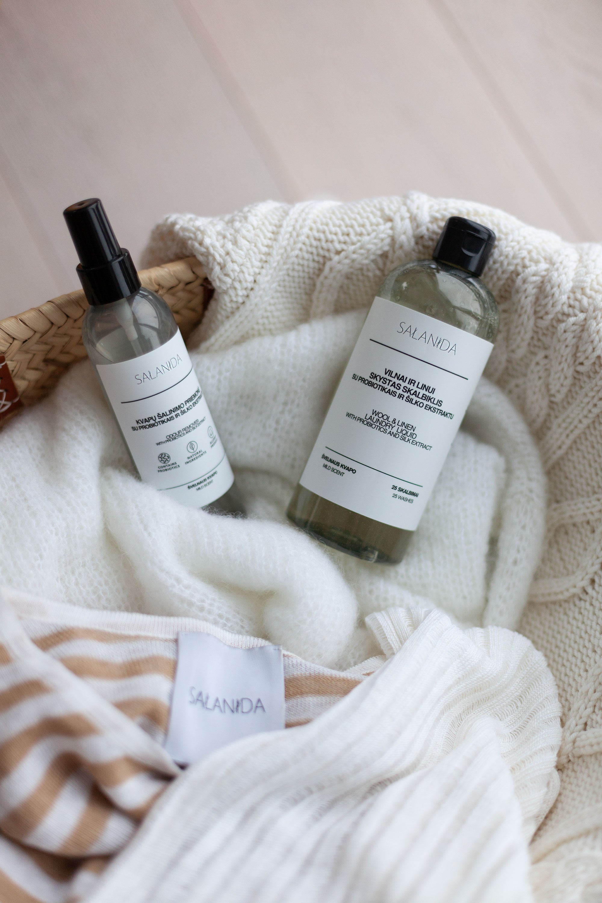 WOOL & LINEN LAUNDRY BUNDLE with probiotics and silk extract