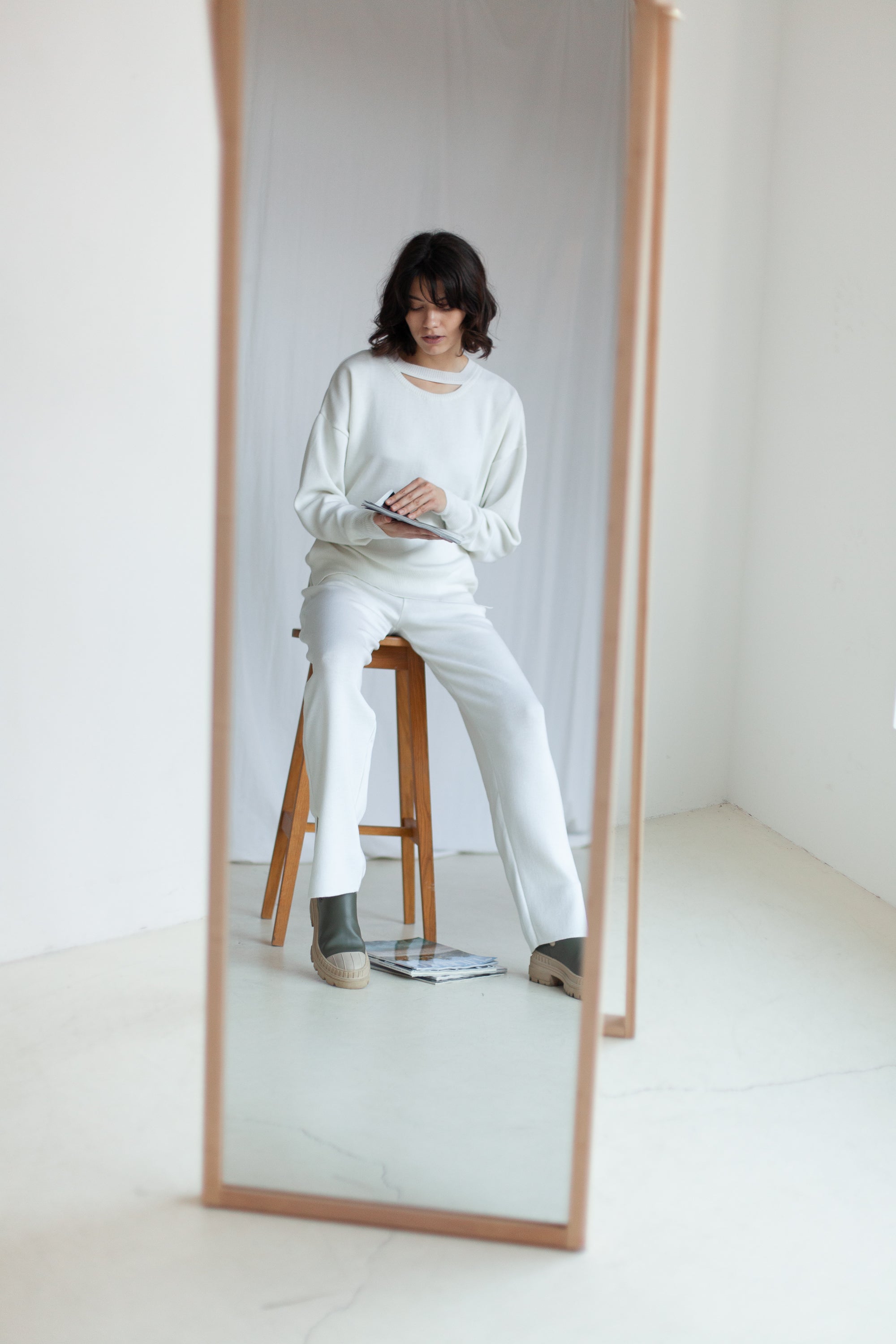 Ora & Rotondo 100% Merino Co-ord in White *Limited Edition*