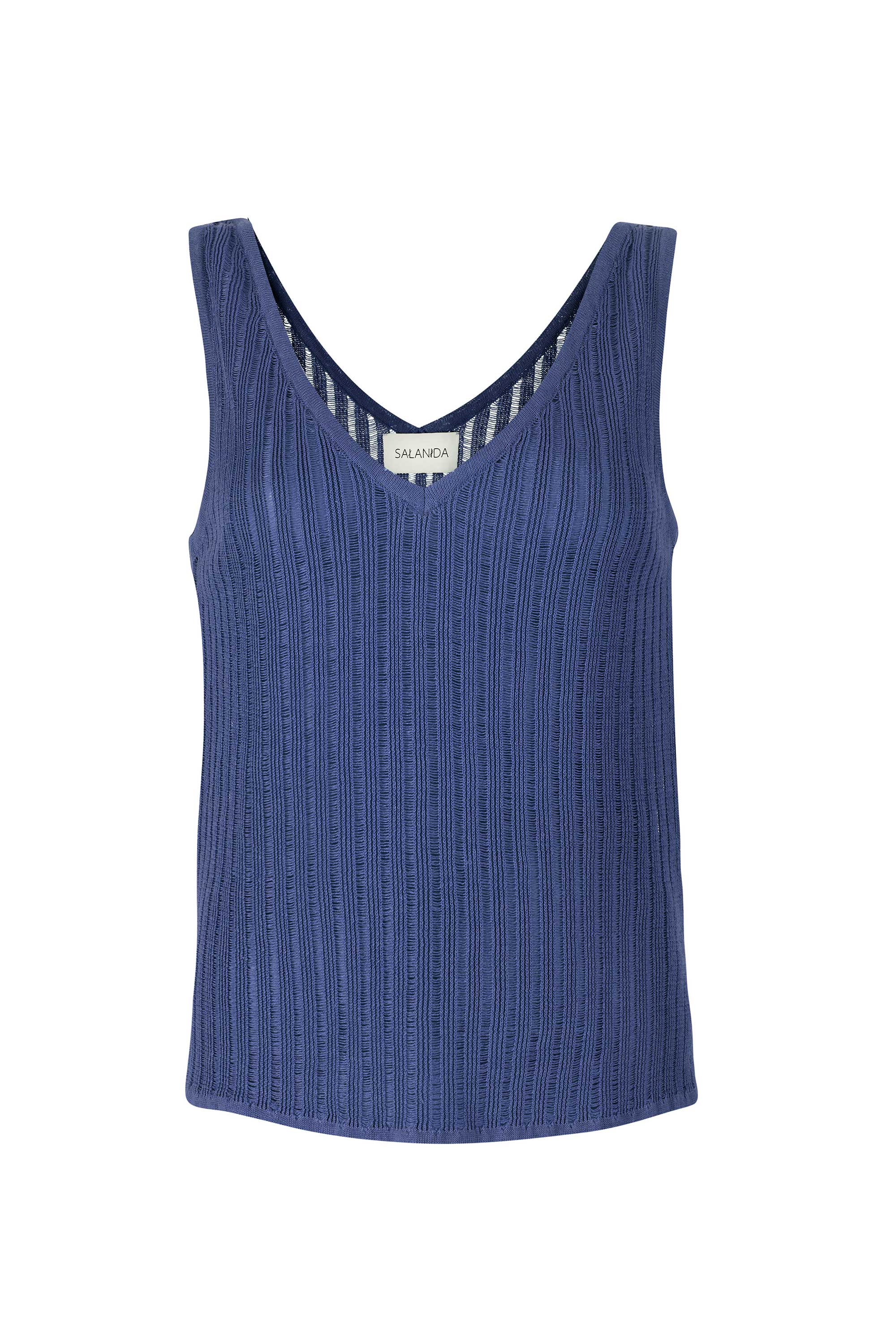 Caldo 100% Linen Tank Top Navy