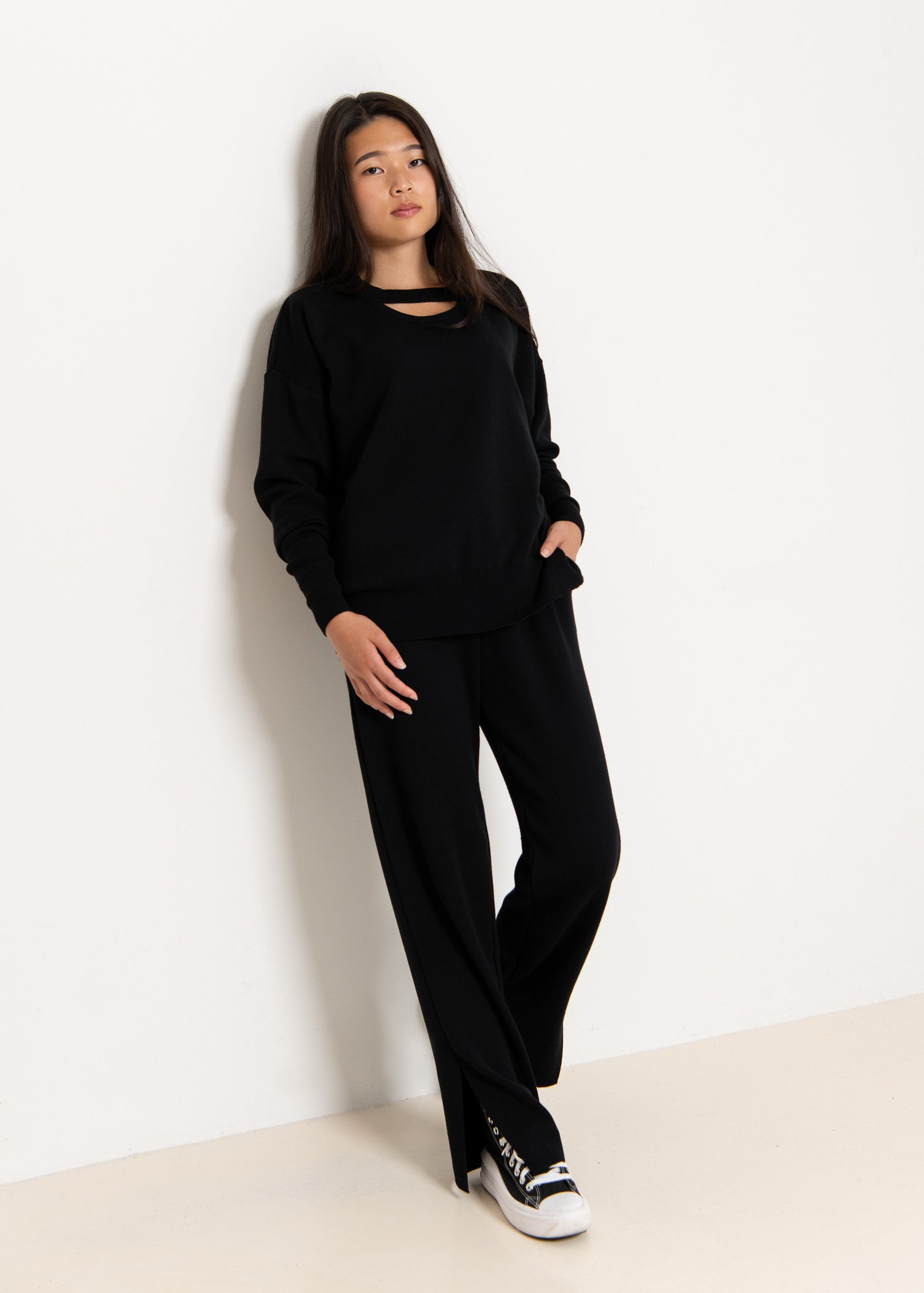 Ora & Rotondo 100% Merino Co-ord in Black