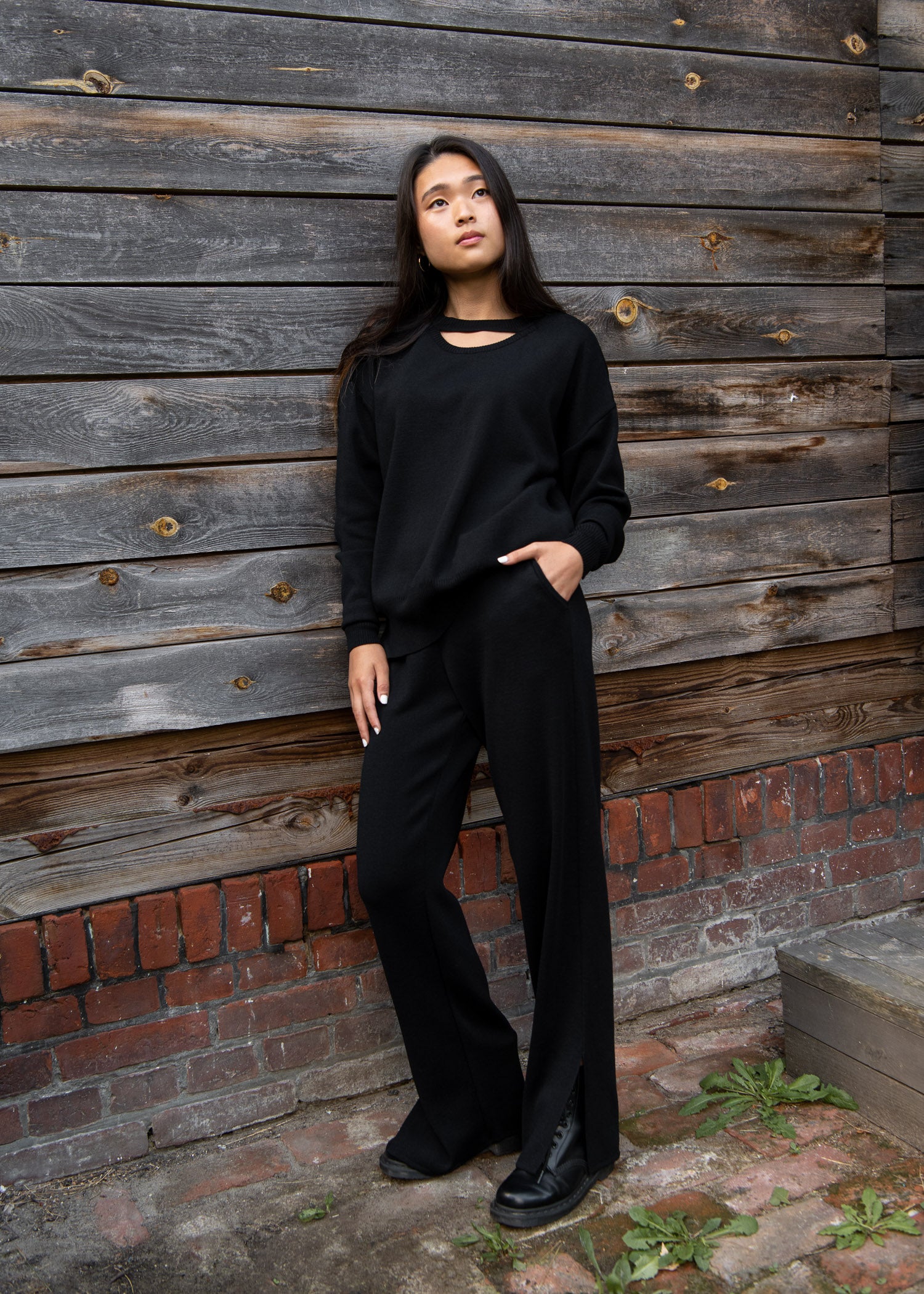 Ora & Rotondo 100% Merino Co-ord in Black