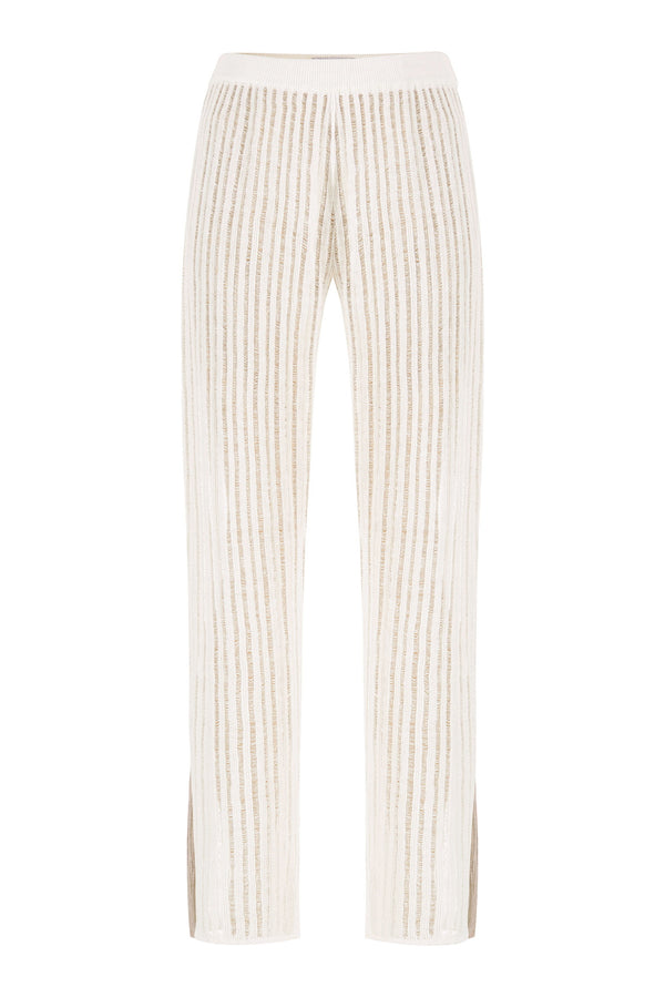 Sole 100% Linen Beach Pants White