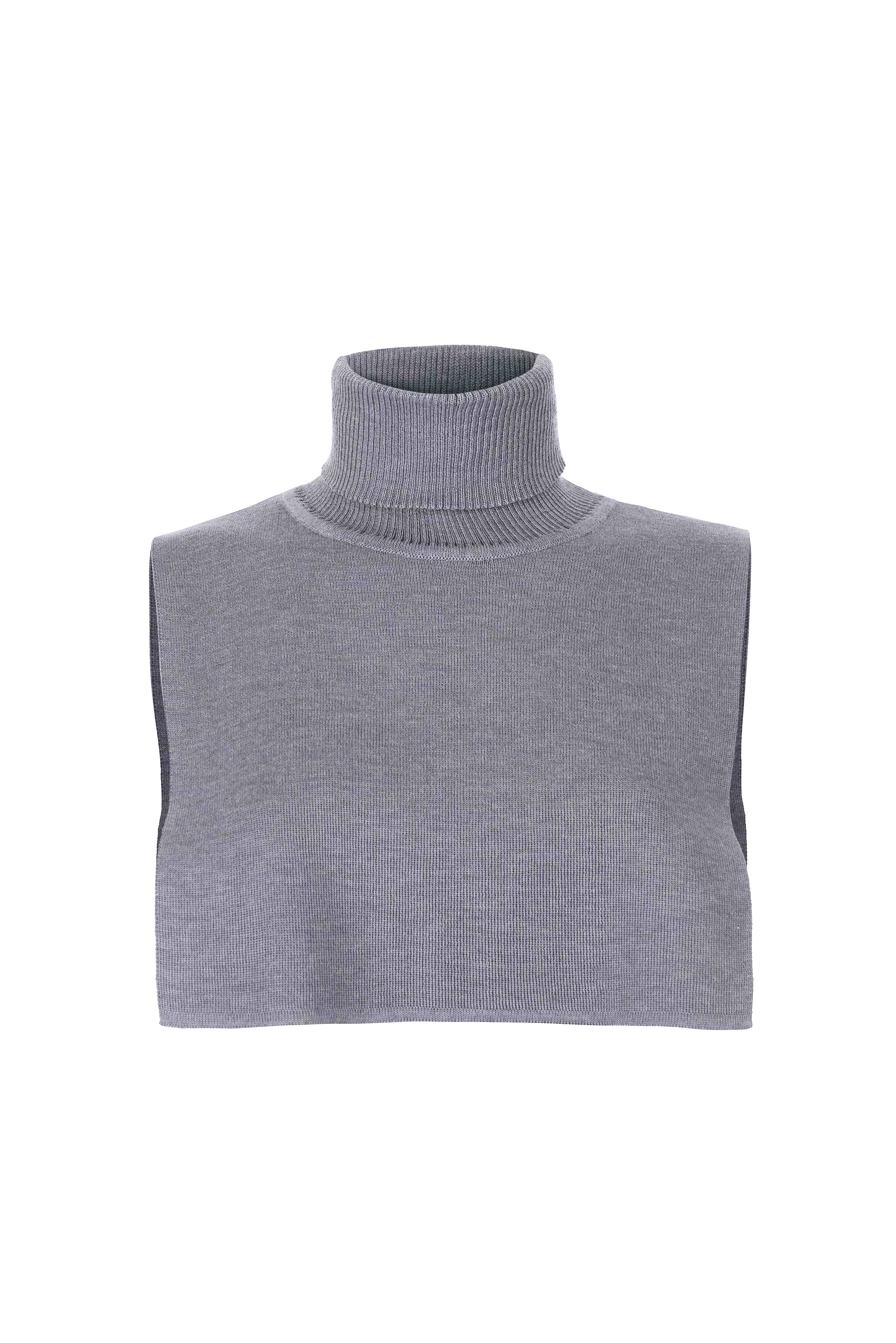 Punto 100% Merino Bib Neck Light Grey